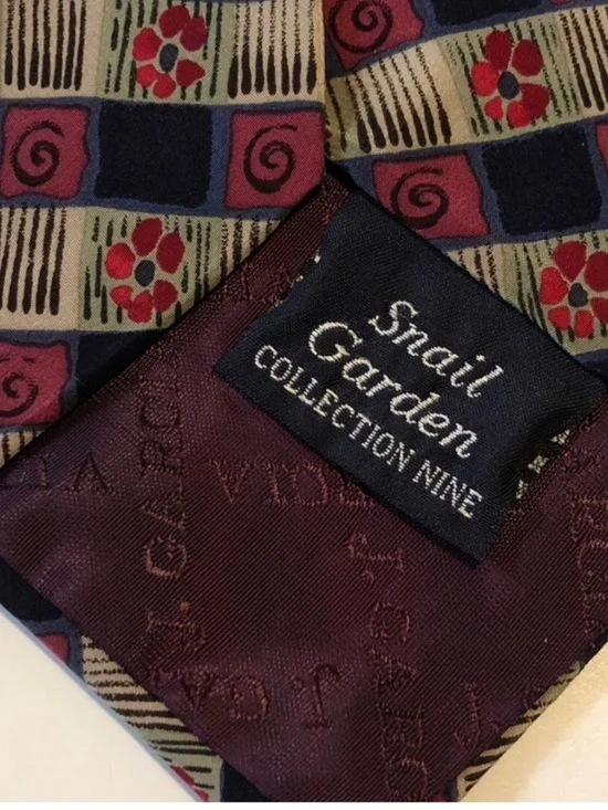 J. Garcia "Snail Garden" Collection Nine Silk Tie - Grateful Dead Art - Picture 4 of 8